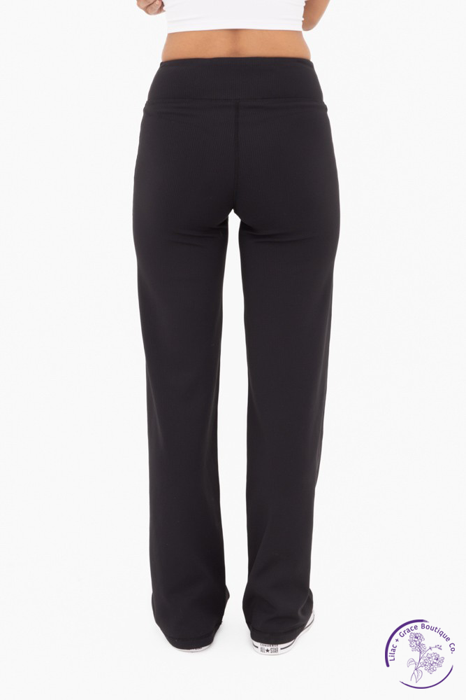 Jacquard Stripe Wide Leg Pant