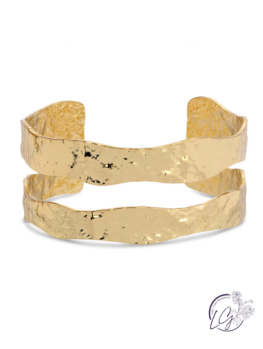 Bold Textured Cuff Bracelet