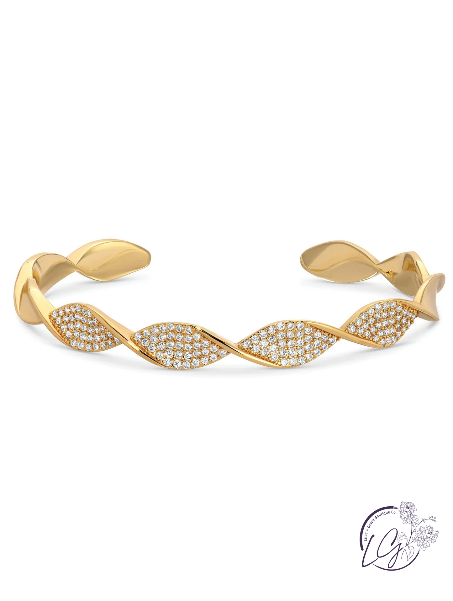 Twisted Pave Cuff Bracelet