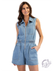Stonefade Sleeveless Denim Romper