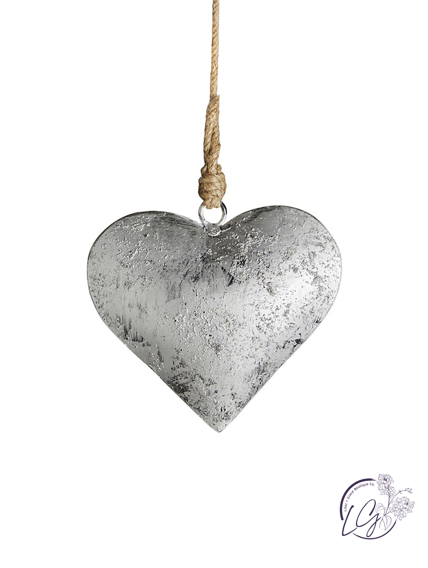 Silver Antique Heart