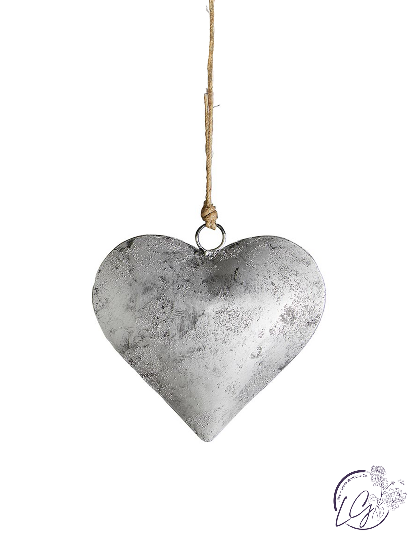 Silver Antique Heart