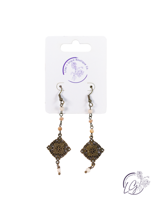 Boho Bead Charm Earring