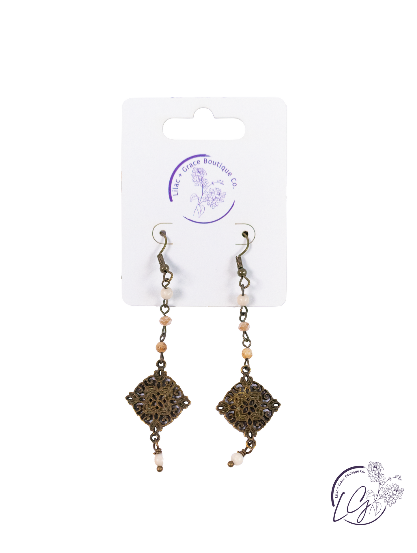 Boho Bead Charm Earring