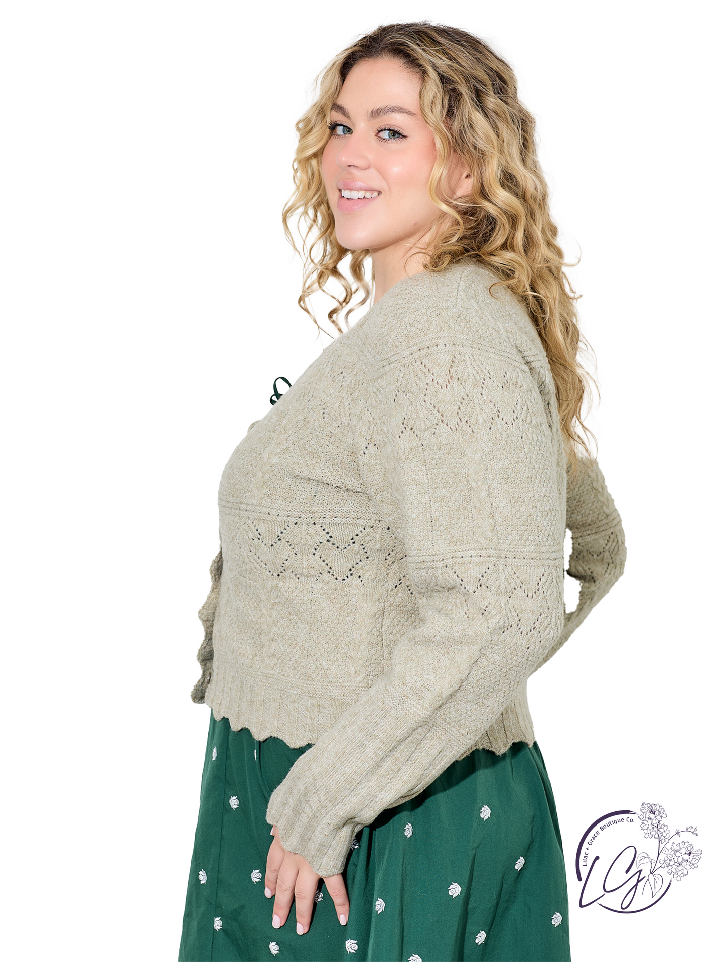 Curvy Echo Drift Cardigan Sweater