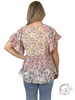 Flower Fusion Peasant Top