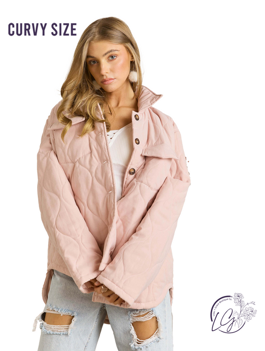 Curvy Hearts Align Quilted Jacket