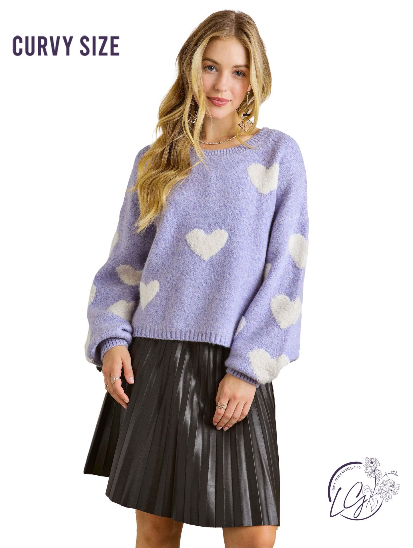 Curvy Heart To Heart Sweater