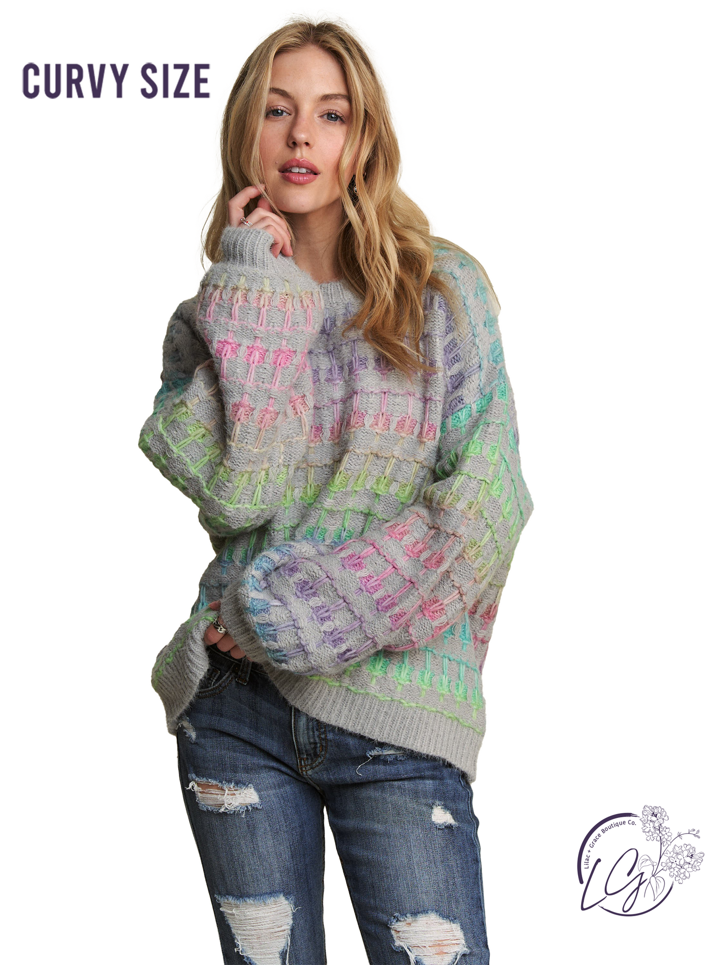 Curvy Colors Of Us Sweater