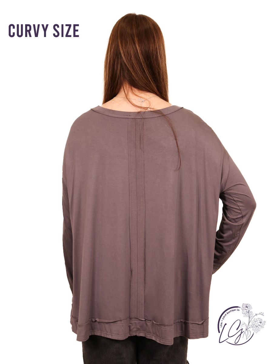 Curvy Classic Grace Boat Neck Top