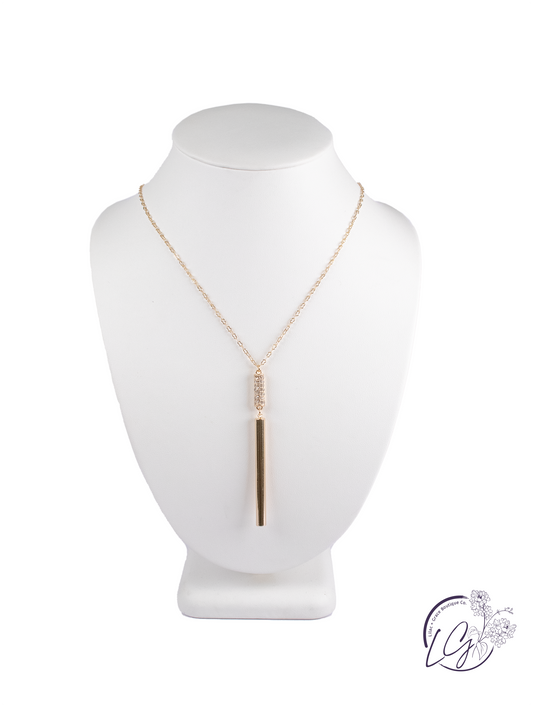 Elegant Bar Pendant Necklace
