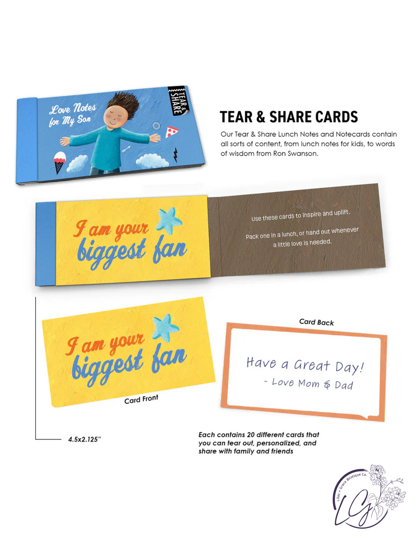 A Love Letter to My Son Lunch Notes