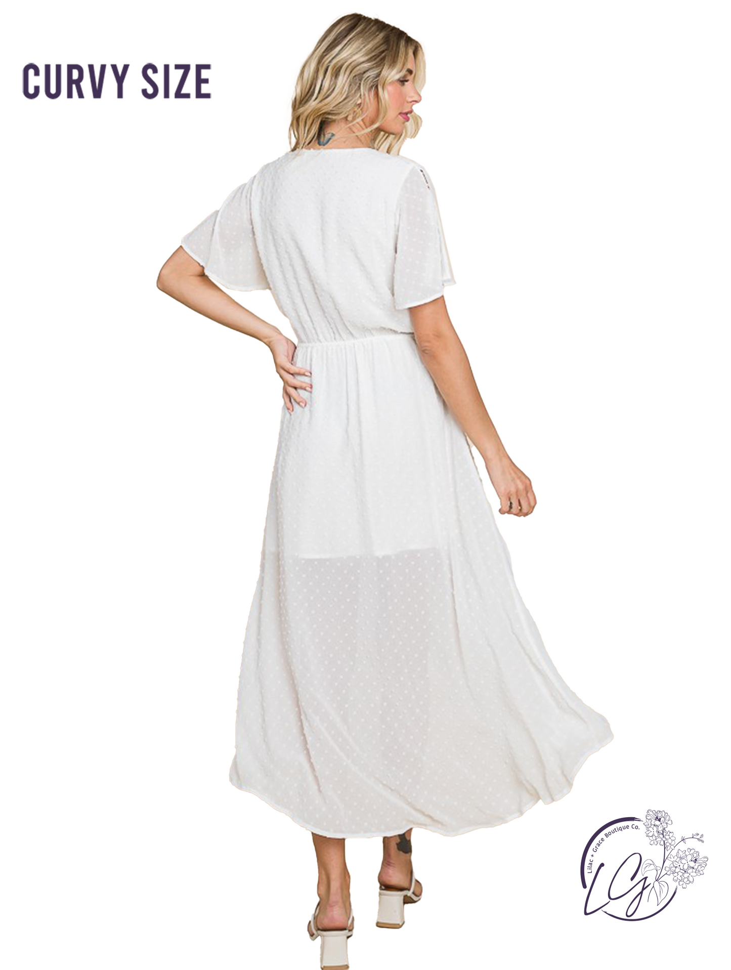 Curvy Rusty Tones Midi Dress