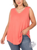 Curvy Sleek V-Neck Tank Top