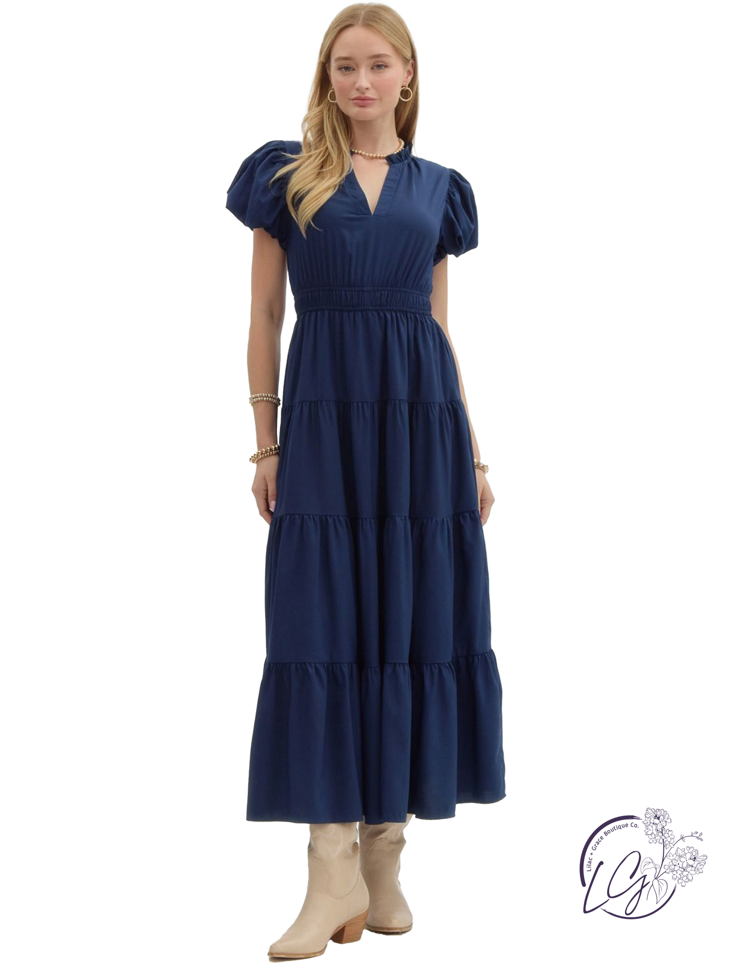 Held In Haze Midi Dress