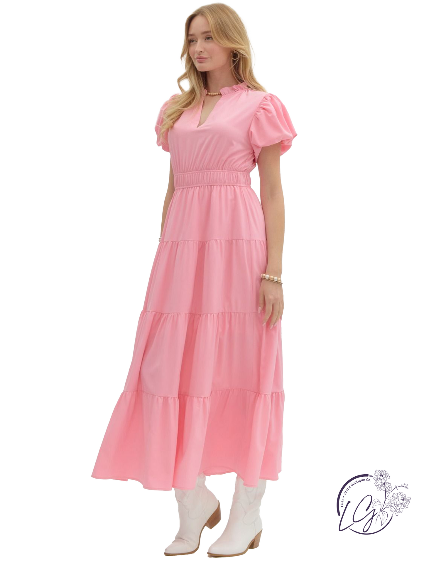 Held In Haze Midi Dress