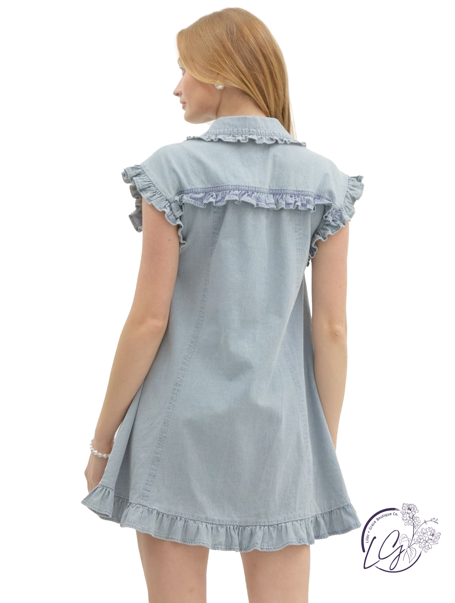 The Ruffle & Ready Denim Dress