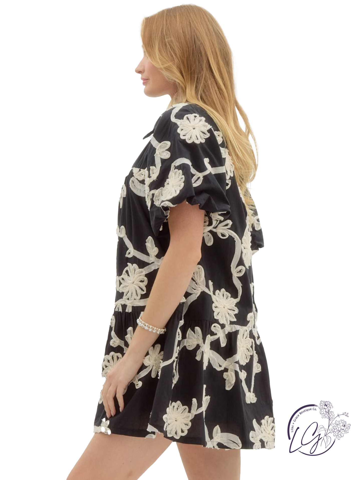 Vines Remember Button Mini Dress