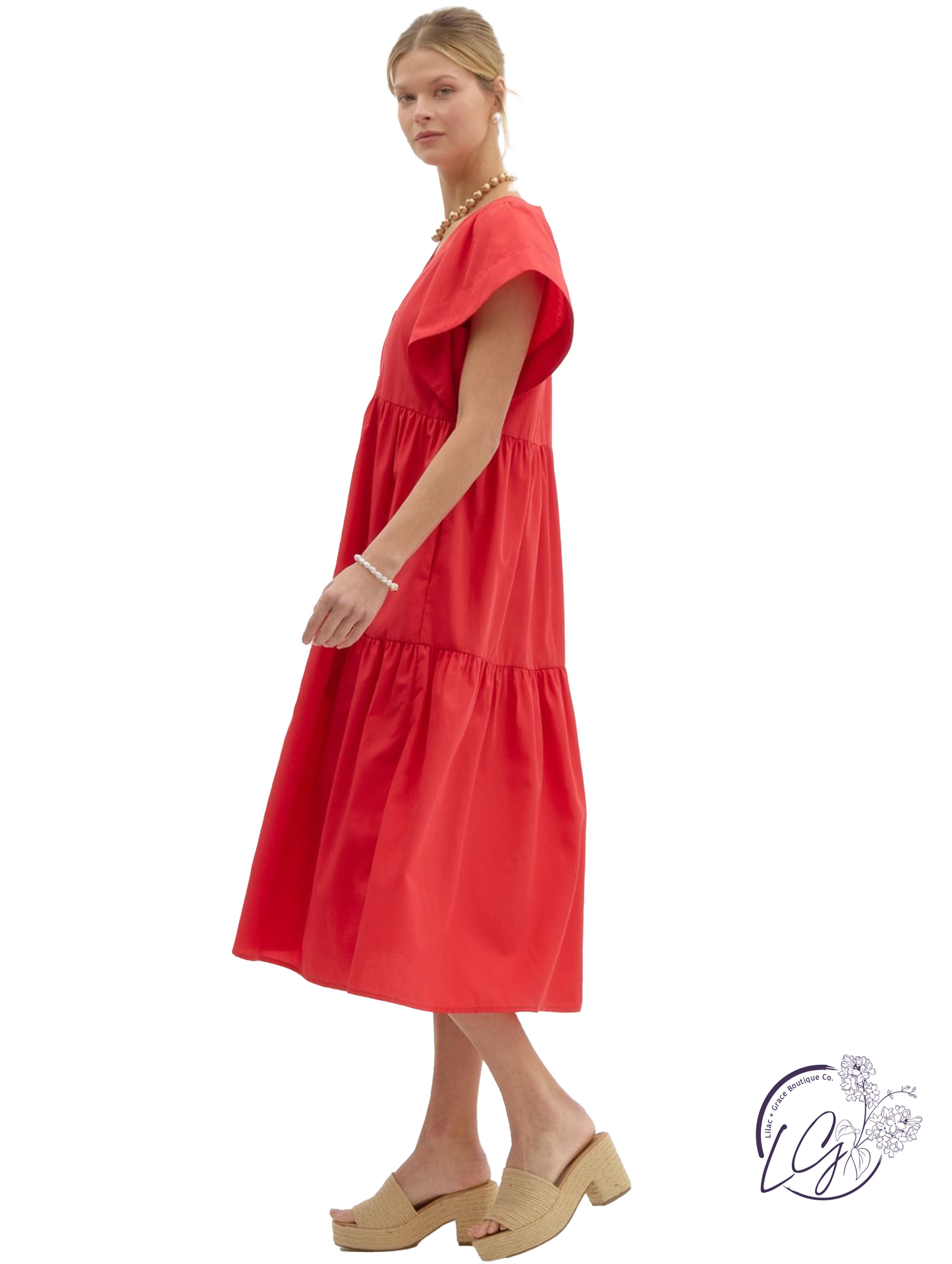 Windswept Midi Dress