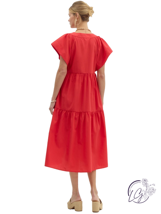 Windswept Midi Dress