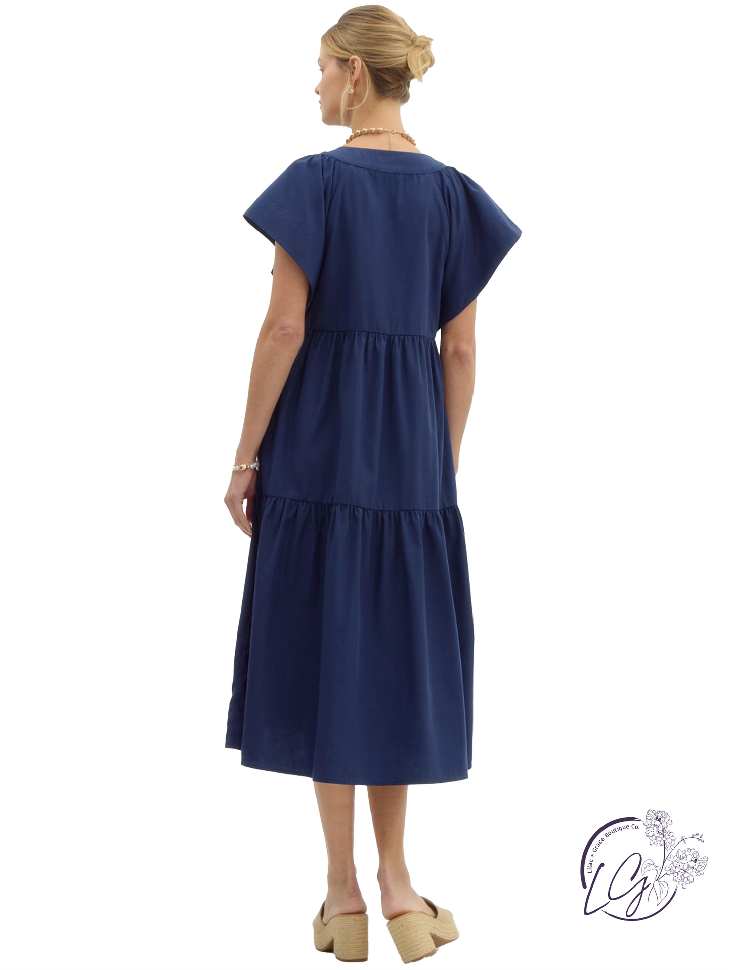 Windswept Midi Dress