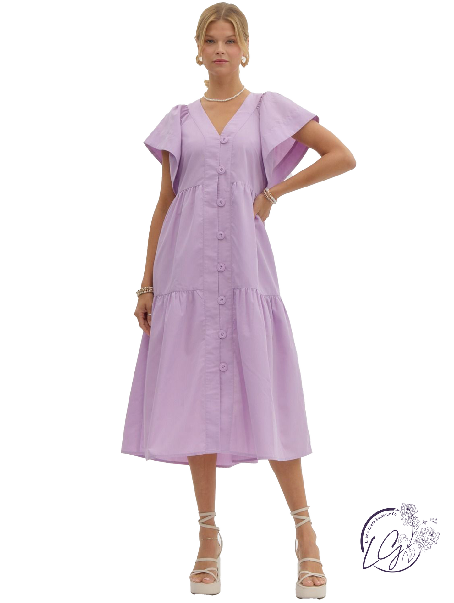 Windswept Midi Dress