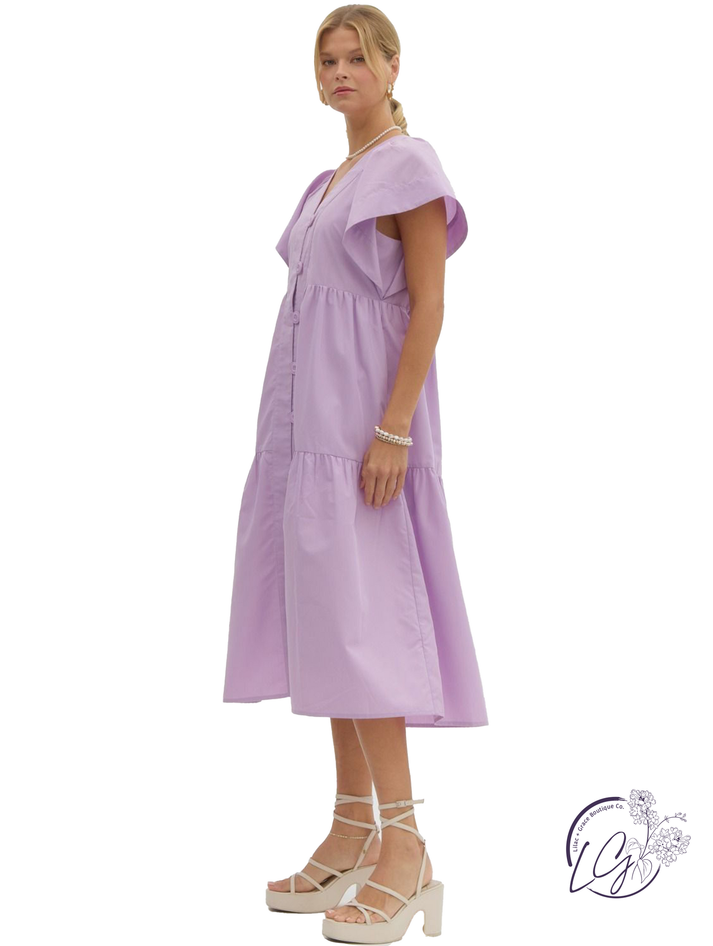 Windswept Midi Dress