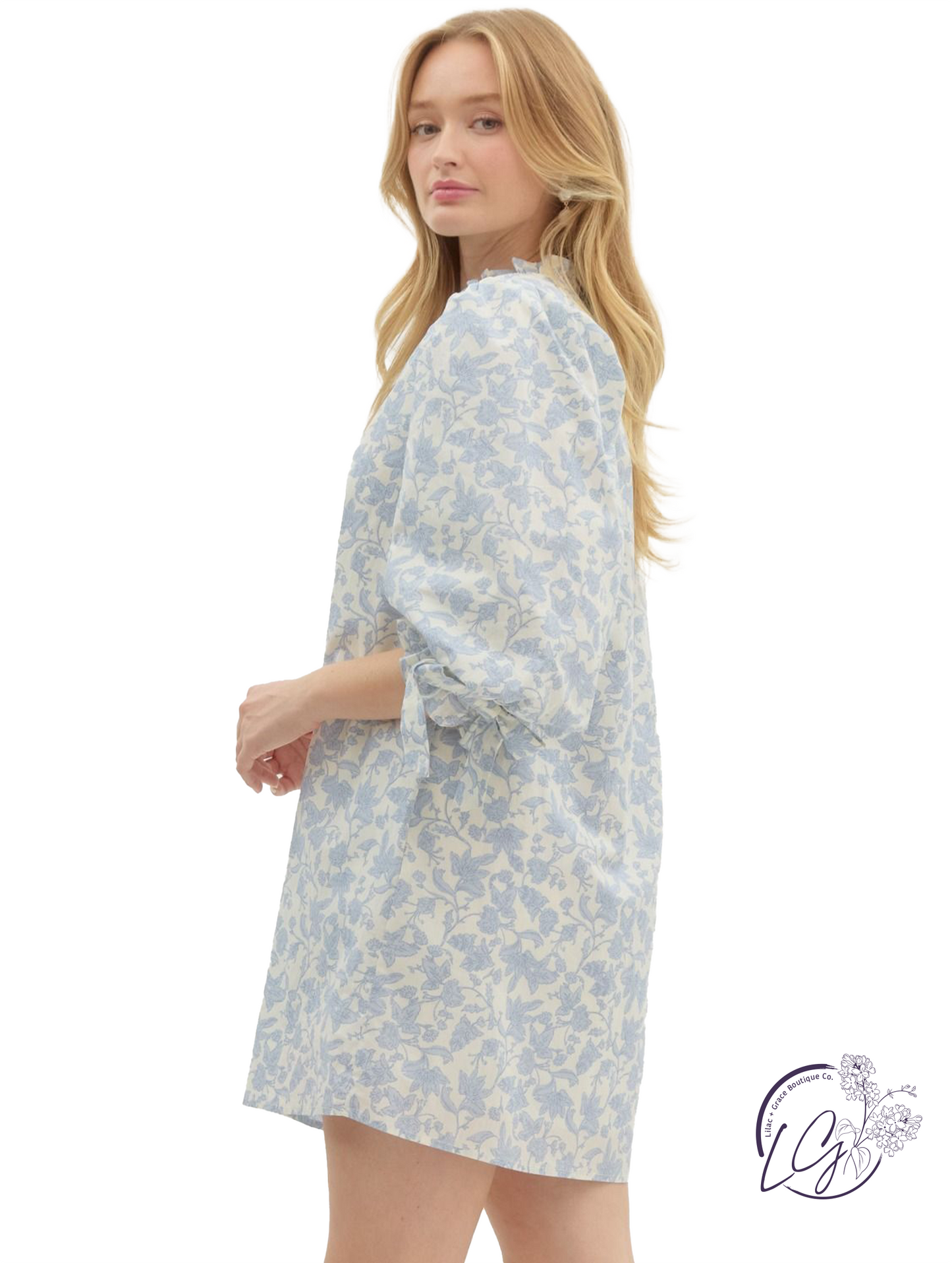 Ribbon Bound Mini Dress