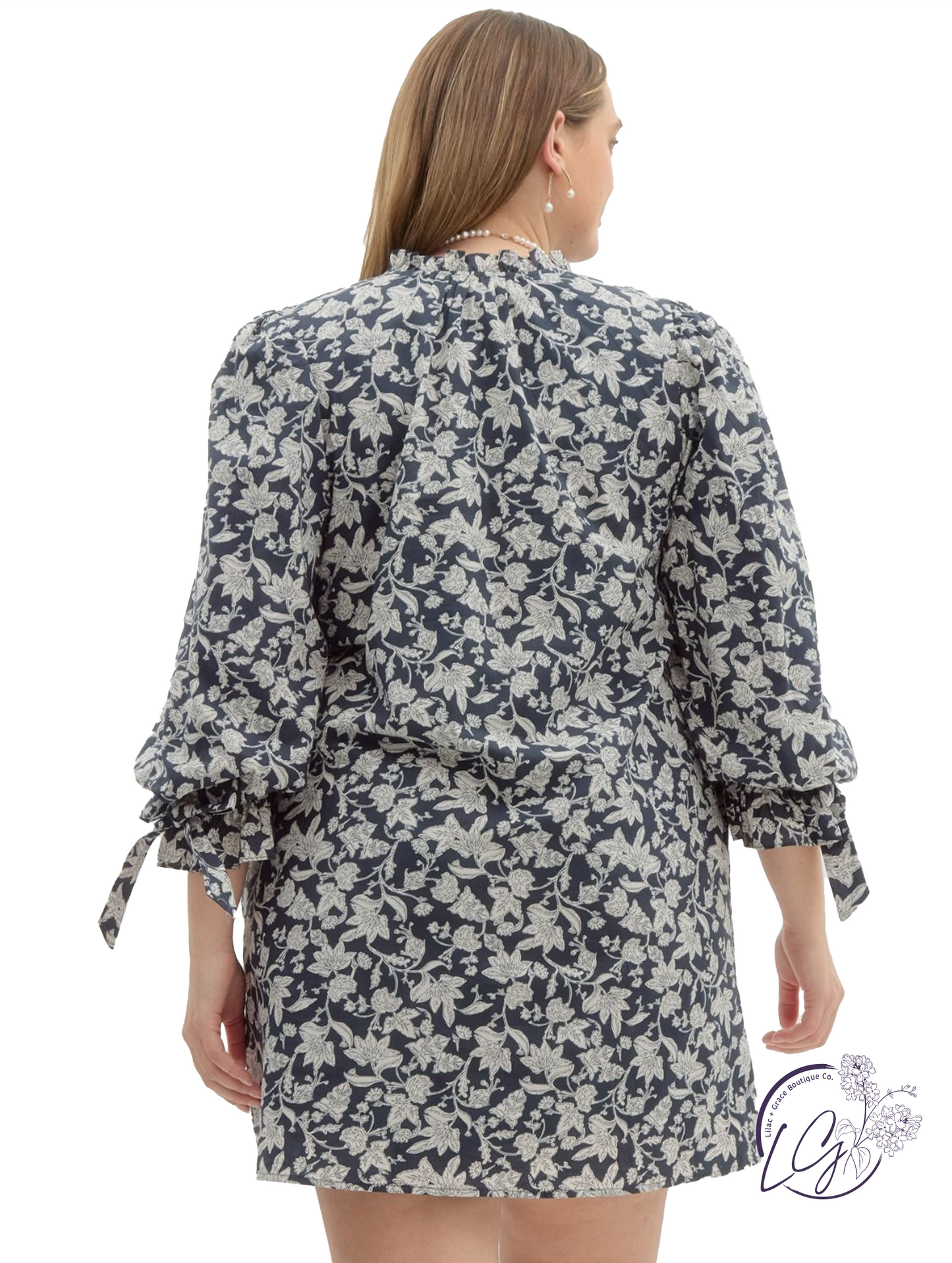 Curvy Ribbon Bound Mini Dress