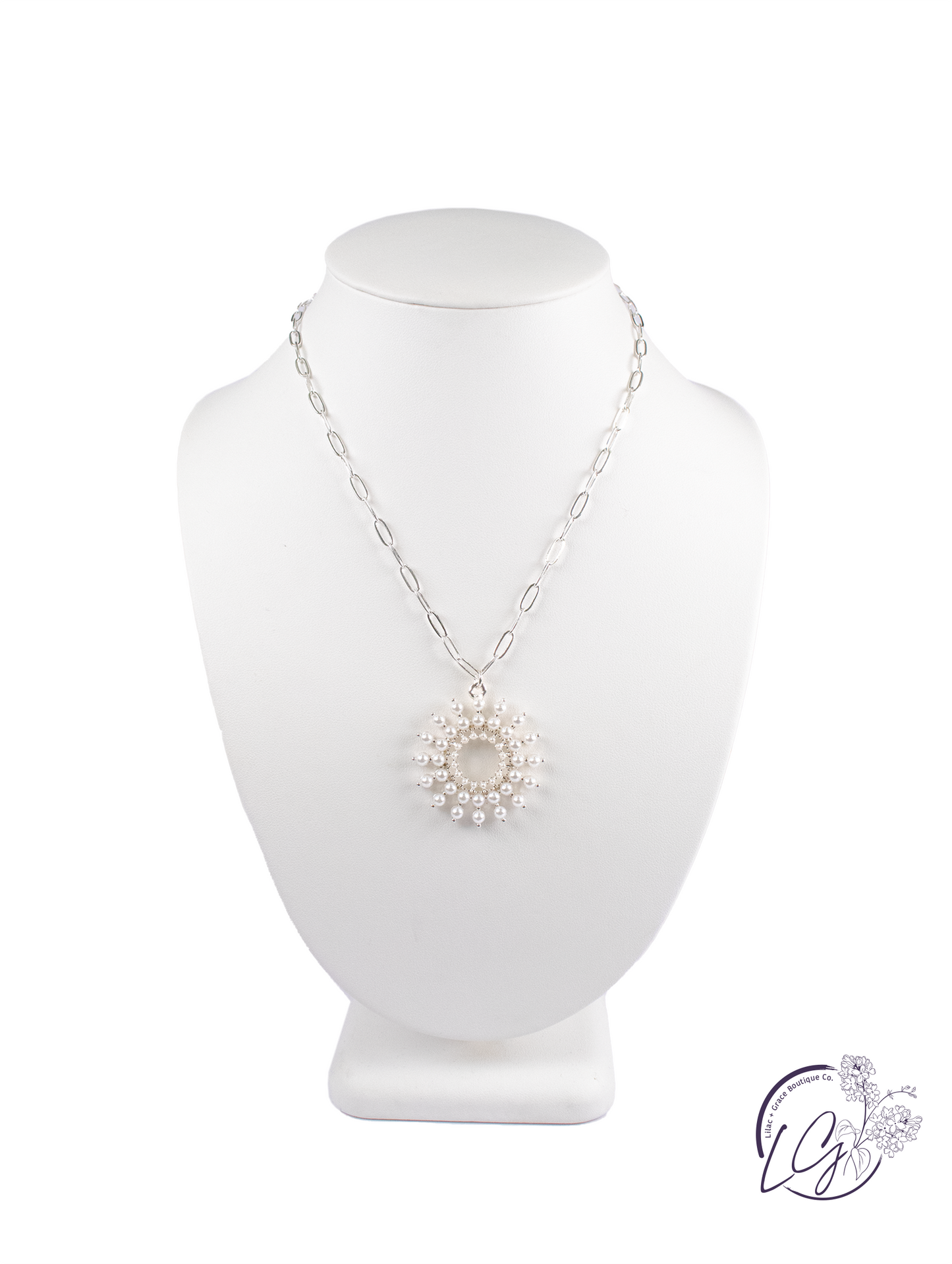 Dove Silver Pearl Necklace