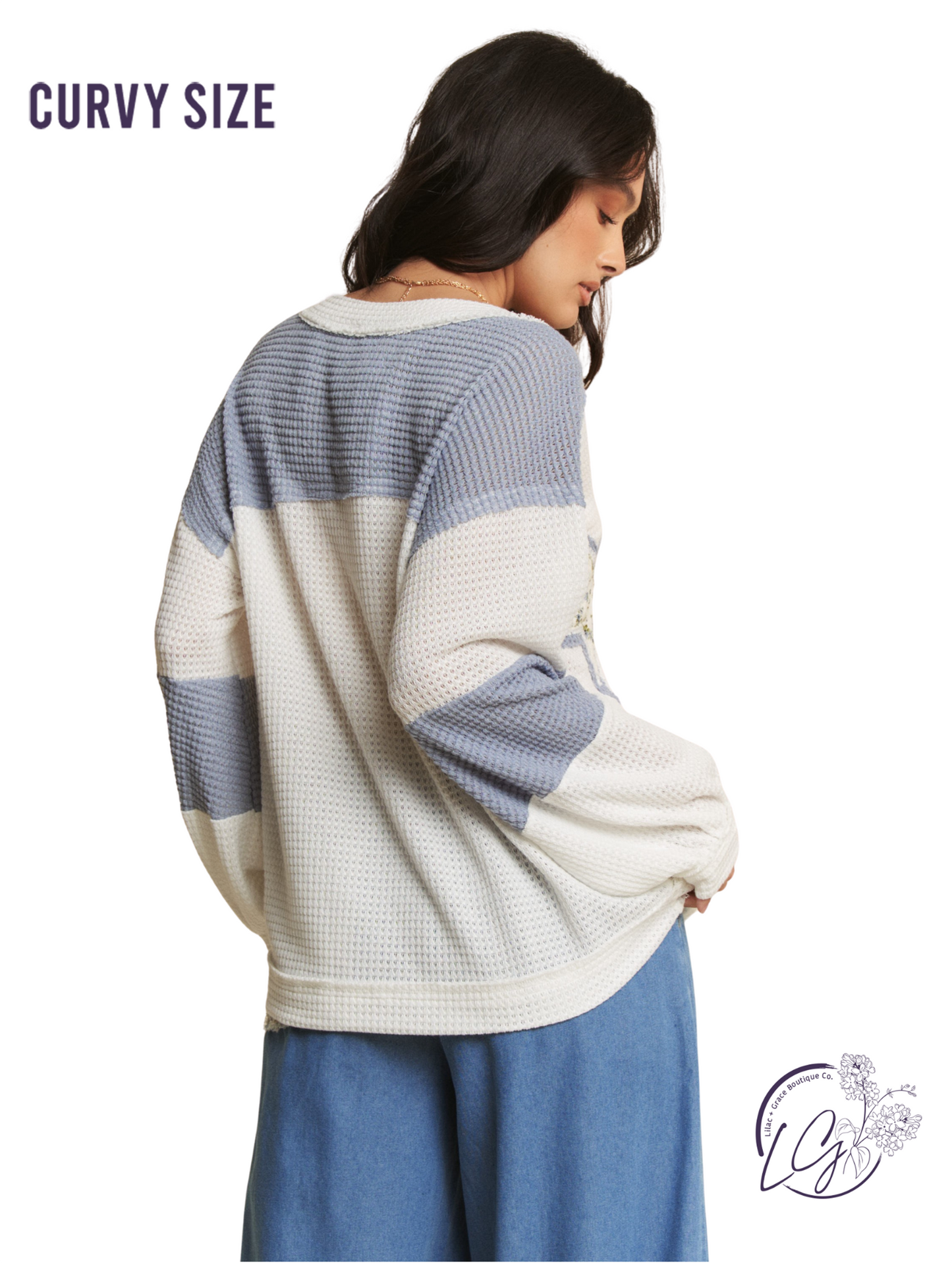 Curvy Turn the Page Knit Top