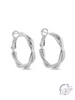 Twisted Latch Back Hoops Earrings