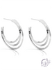 Layered Triple Hoop Earrings