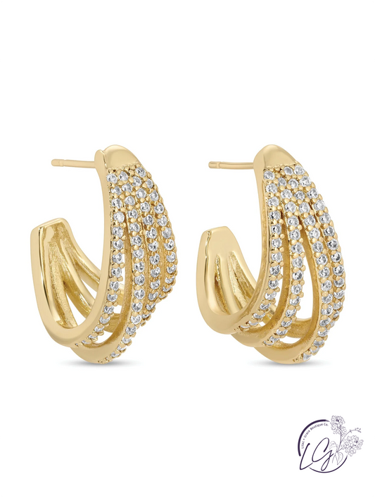 Flirting with Fancy Pave Hoops