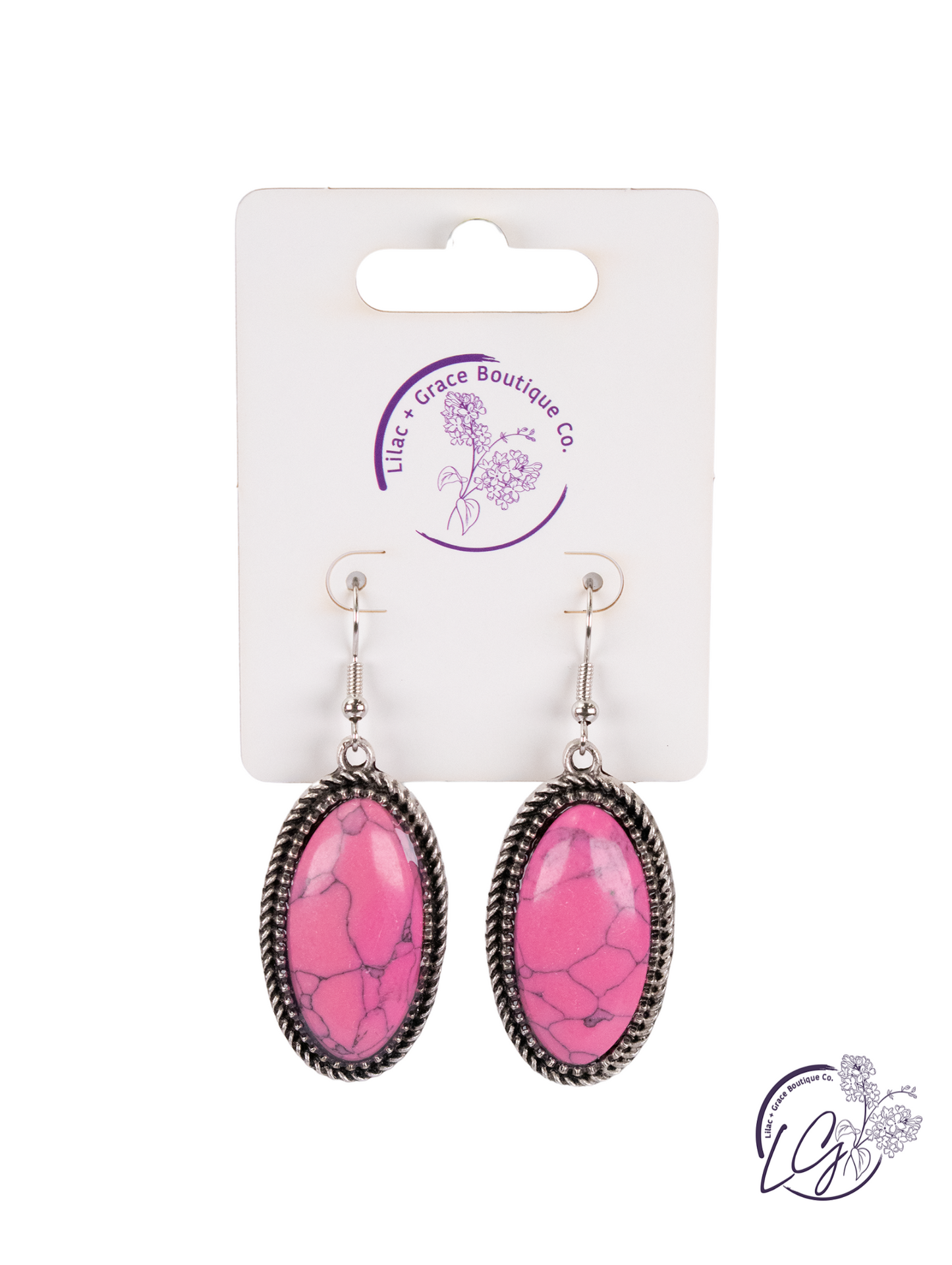 Prairie Stone Oval Earrings