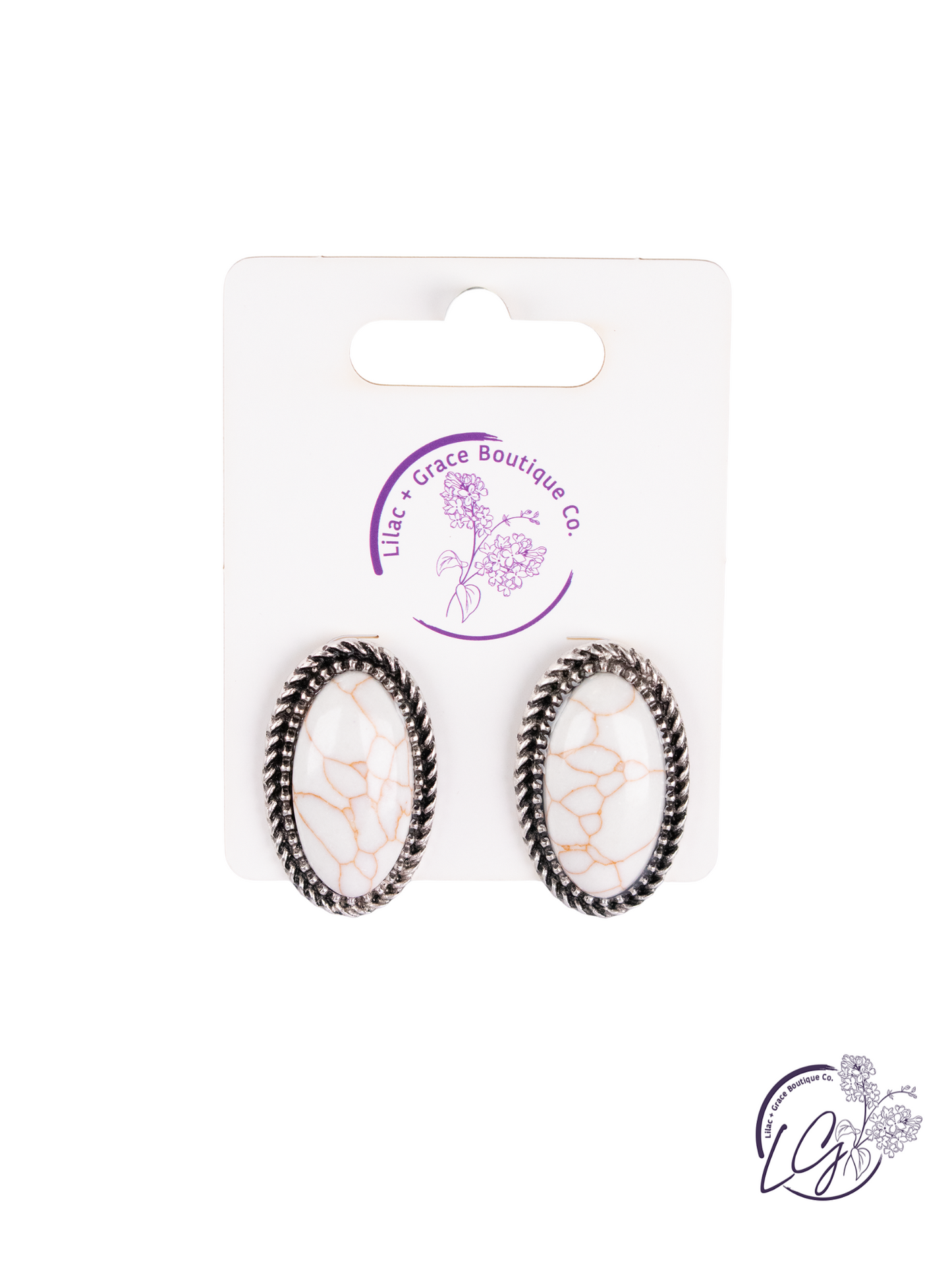 Ridgeview Oval Stud Earrings