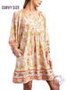 Curvy Radiant Edge Babydoll Dress