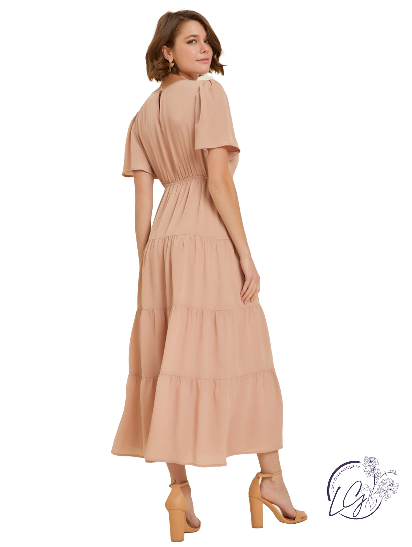 Elegant Ease Tiered Midi Dress