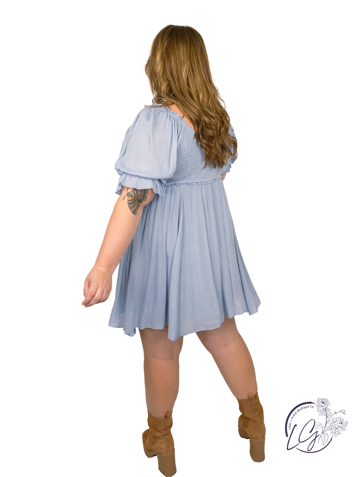 Curvy Sweet Breeze Smocked Dress