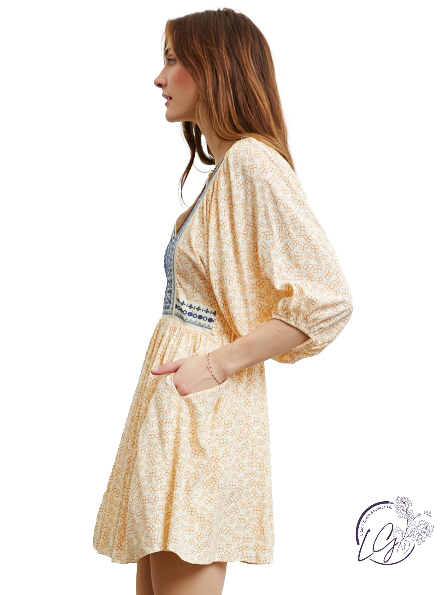 Eden Embroidered Mini Dress