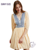 Curvy Eden Embroidered Mini Dress
