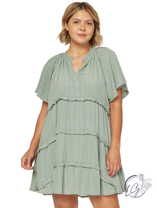 Curvy My Kindness Tiered Dress