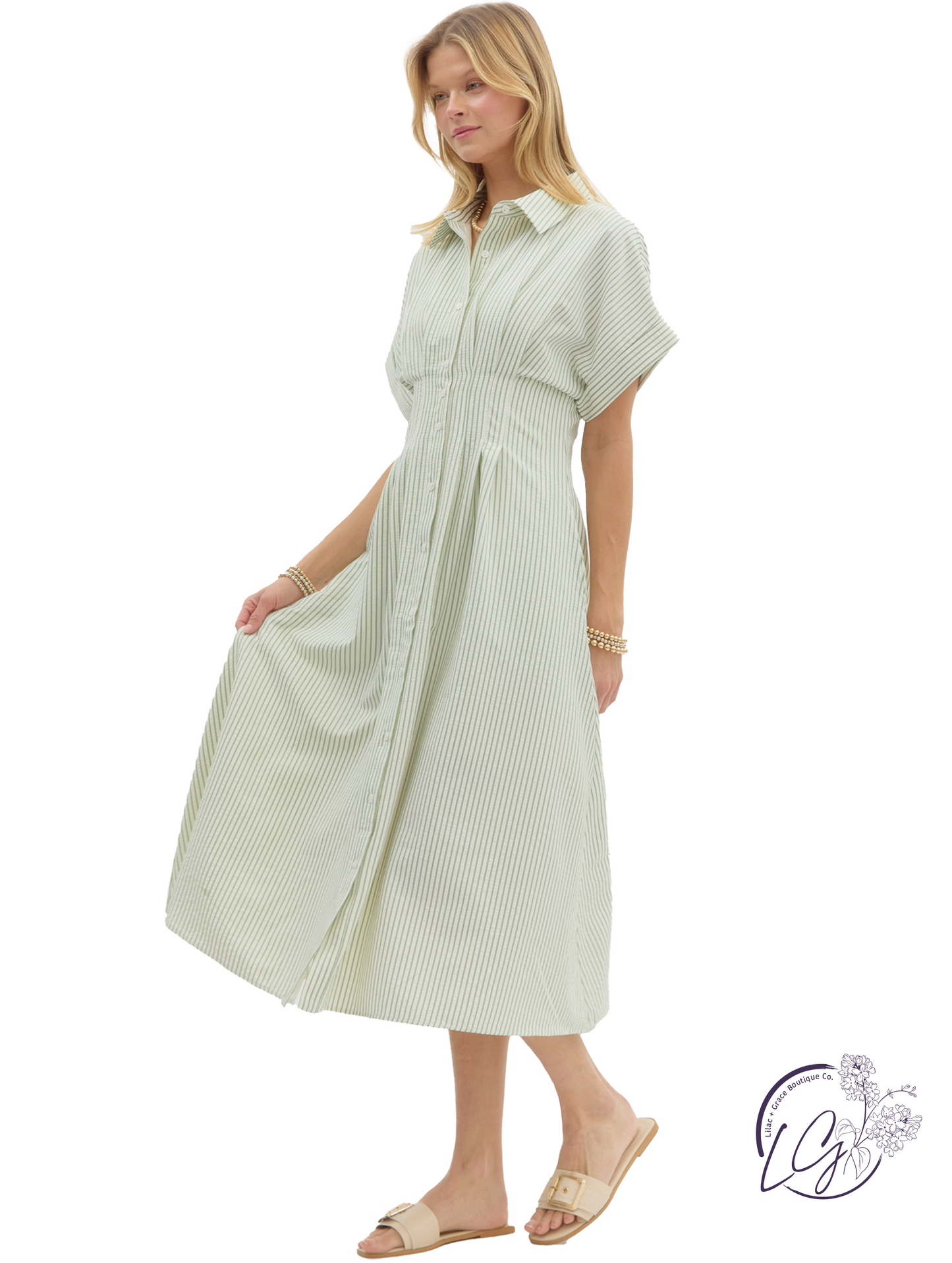 Drift Between Days Midi Dress