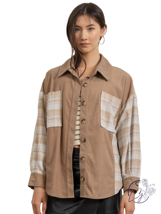 Plaid Patchwork Shacket