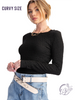 Curvy Sugarloft Knit Fitted Top