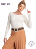 Curvy Sugarloft Knit Fitted Top