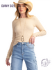 Curvy Sugarloft Knit Fitted Top