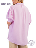 Curvy Modern Stripe Oversized Shirt
