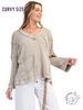 Curvy Rustic Heartbeat Pullover