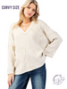 Curvy Rustic Heartbeat Pullover